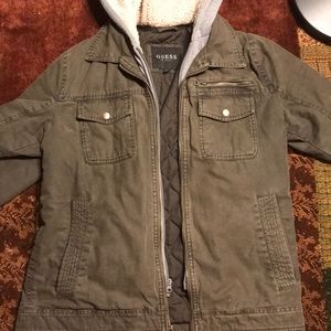 GUESS trucker jacket with removable hood